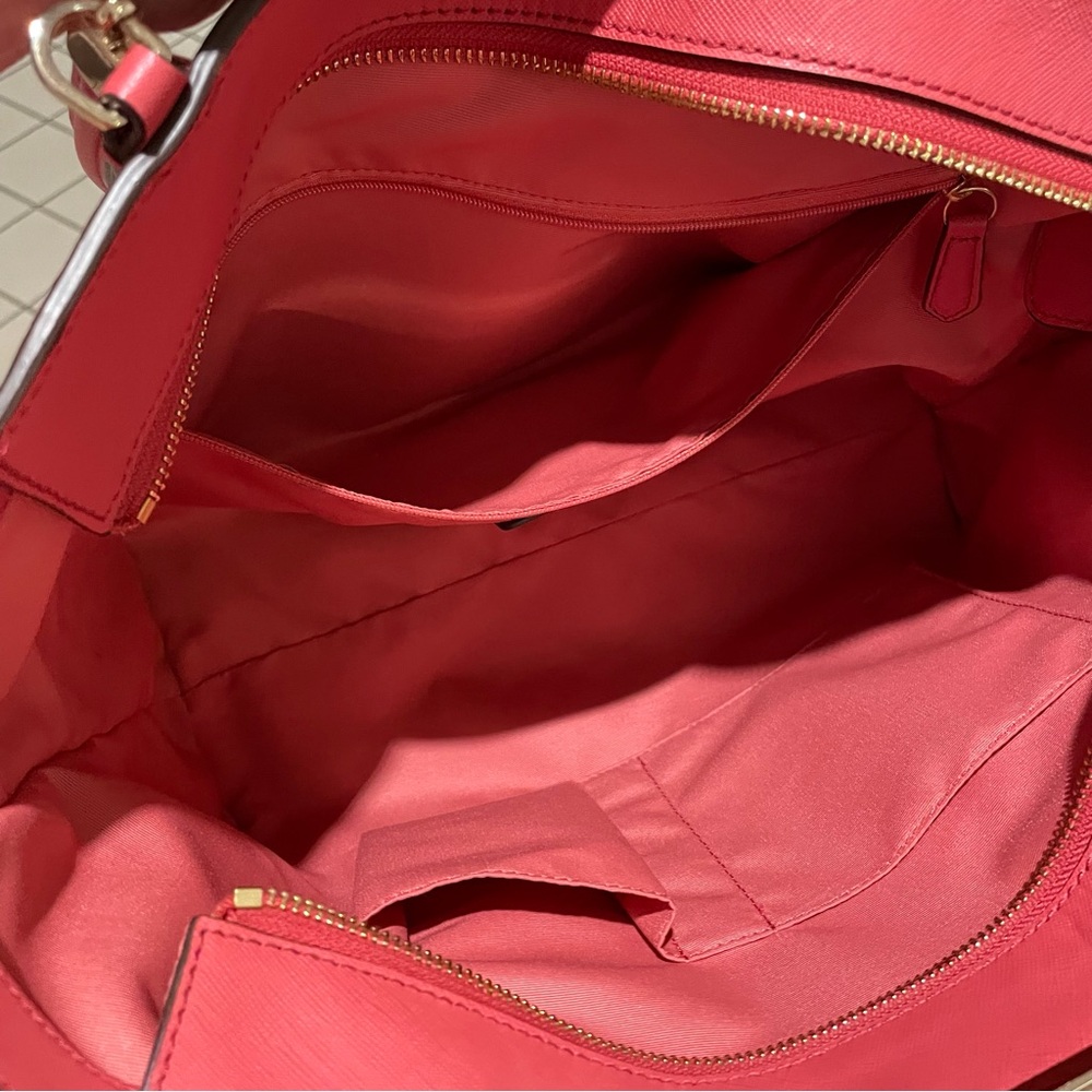 Coach Madison East West Saffiano Leather Tote, Pink with Gold Hardware - Picture 9 of 17